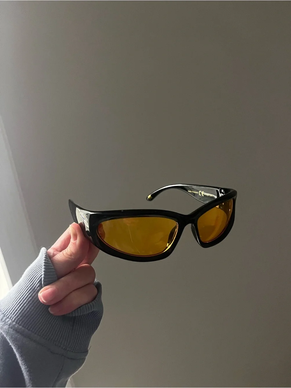 Zara Black Sunglasses with Amber Lenses